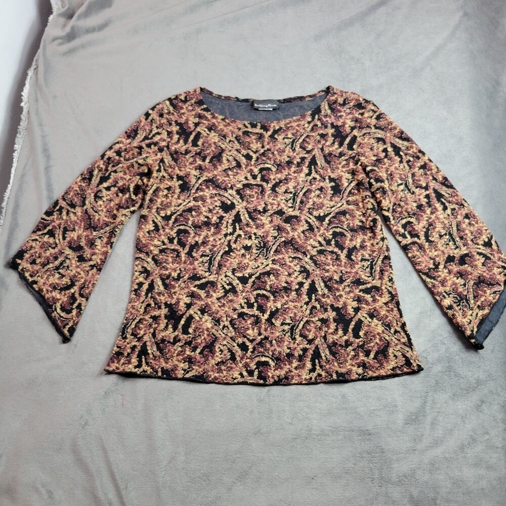 Brittany‎ Black Blouse Womens Medium Brown